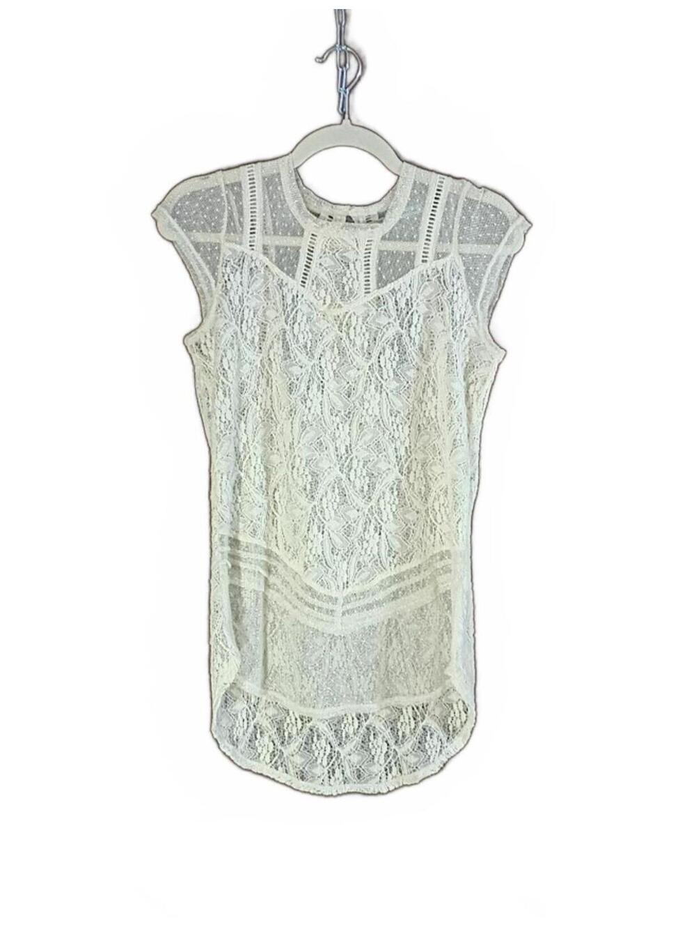 Maurices Cream Lace Sleeveless Top Size M